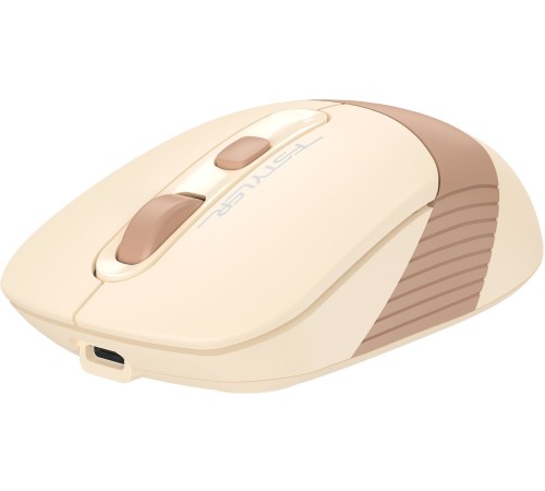 Мышь A4Tech Fstyler FG10CS Air бежевый/коричневый оптическая (2000dpi) silent беспроводная USB для ноутбука (4but)