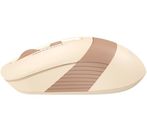 Мышь A4Tech Fstyler FG10CS Air бежевый/коричневый оптическая (2000dpi) silent беспроводная USB для ноутбука (4but)