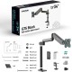 Кронштейн для мониторов Onkron G75 черный 13"-34" макс.12кг настольный поворот и наклон
