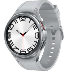 Смарт-часы Samsung Galaxy Watch 6 Classic,  47мм,  1.5",  серебристый / серебристый [sm-r960nzsacis]