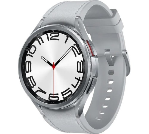 Смарт-часы Samsung Galaxy Watch 6 Classic,  47мм,  1.5",  серебристый / серебристый [sm-r960nzsacis]