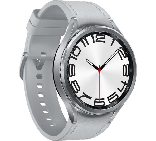 Смарт-часы Samsung Galaxy Watch 6 Classic,  47мм,  1.5",  серебристый / серебристый [sm-r960nzsacis]