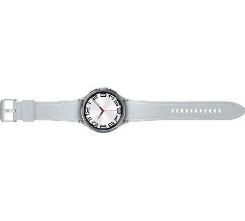 Смарт-часы Samsung Galaxy Watch 6 Classic,  47мм,  1.5",  серебристый / серебристый [sm-r960nzsacis]