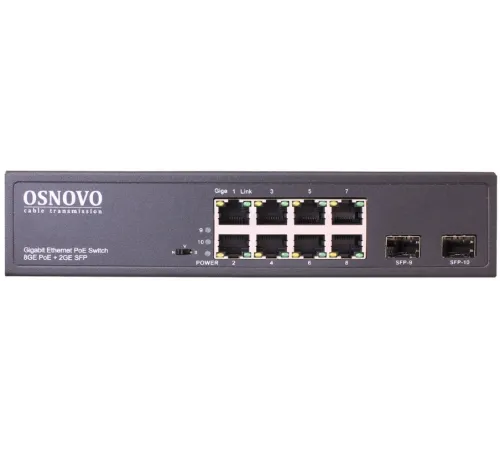 Коммутатор Osnovo SW-80802 150W неуправляемый Коммутатор Osnovo SW-80802 150W неуправляемый
