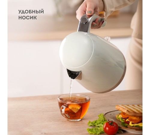 Чайник электрический Galaxy Line GL 0332 1.7л. 2200Вт мятный (корпус: нержавеющая сталь)