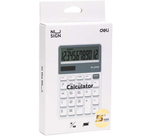 Калькулятор настольный Deli Nusign ENS042WHITE белый 12-разр.