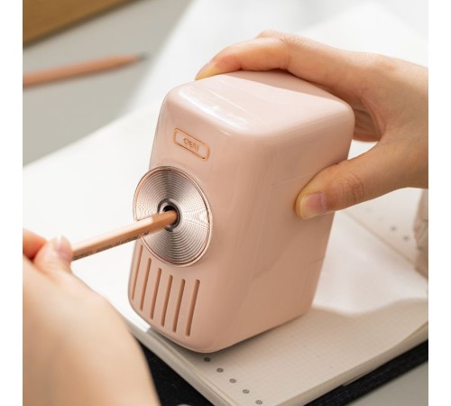 Точилка для карандашей механическая Deli E71165A 1 отверстие пластик ассорти