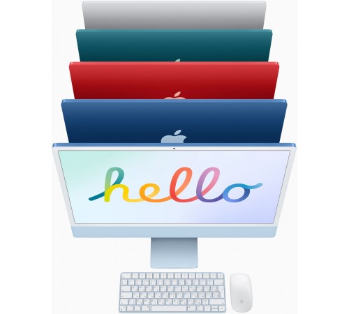 Apple iMac [Z13K000DJ] Silver 24" Retina 4.5K {Apple M1 chip with 8-core CPU and 7-core GPU/8GB/256GB SSD} (2021)