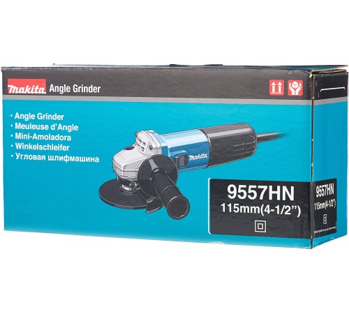 Углошлифовальная машина Makita 9557HNRK 840Вт 11000об/мин рез.шпин.:M14 d=115мм Углошлифовальная машина Makita 9557HNRK 840Вт 11000об/мин рез.шпин.:M14 d=115мм