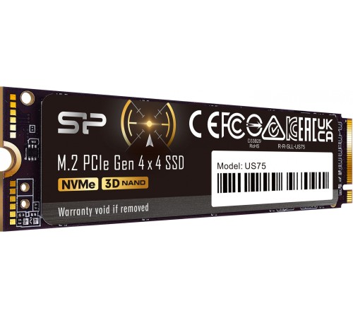 Накопитель SSD Silicon Power PCIe 4.0 x4 1TB SP01KGBP44US7505 US75 M.2 2280 Накопитель SSD Silicon Power PCIe 4.0 x4 1TB SP01KGBP44US7505 US75 M.2 2280
