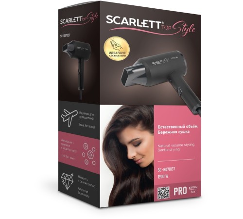 Фен Scarlett SC-HD70I37 1900Вт черный Фен Scarlett SC-HD70I37 1900Вт черный
