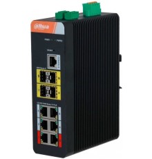 DAHUA DH-IS4410-6GT-120 6-портовый гигабитный управляемый коммутатор с PoE, промышленное исполнение, 6xRJ45 1Gb, 4xSFP 1Gb