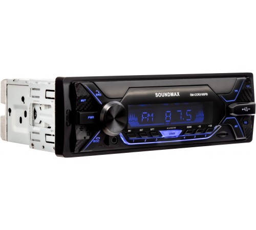 Автомагнитола Soundmax SM-CCR3185FB 1DIN 4x50Вт (SM-CCR3185FB(ЧЕРНЫЙ)\RGB)