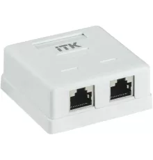 Розетка ITK Generica CS2-1C5EF-22-G настенная 62x59.6x26.5мм RJ45 пластик белый (упак.:1шт)
