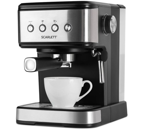 Кофеварка рожковая Scarlett SC-CM33022 1100Вт серебристый/черный Кофеварка рожковая Scarlett SC-CM33022 1100Вт серебристый/черный