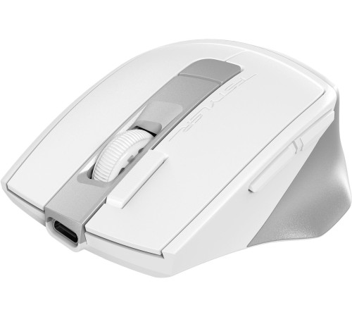 Мышь A4Tech Fstyler FG45CS Air белый/серебристый оптическая (2000dpi) silent беспроводная USB для ноутбука (7but)