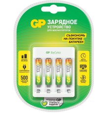 Зарядное устройство GP Rechargeable Е411/100AAAHCCS-2CR1 AA/AAA NiMH 1000mAh (4шт) блистер