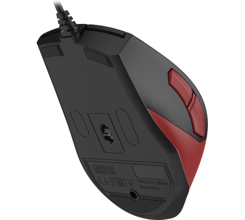 Мышь A4Tech Fstyler FM45S Air красный/черный оптическая (2400dpi) silent USB (7but)