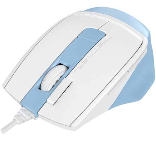 Мышь A4Tech Fstyler FM45S Air голубой/белый оптическая (2400dpi) silent USB (7but)
