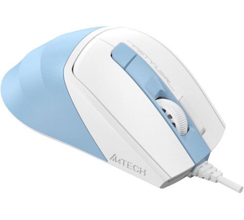Мышь A4Tech Fstyler FM45S Air голубой/белый оптическая (2400dpi) silent USB (7but)