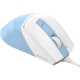 Мышь A4Tech Fstyler FM45S Air голубой/белый оптическая (2400dpi) silent USB (7but)