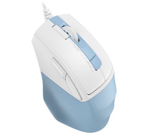Мышь A4Tech Fstyler FM45S Air голубой/белый оптическая (2400dpi) silent USB (7but)