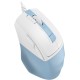Мышь A4Tech Fstyler FM45S Air голубой/белый оптическая (2400dpi) silent USB (7but)