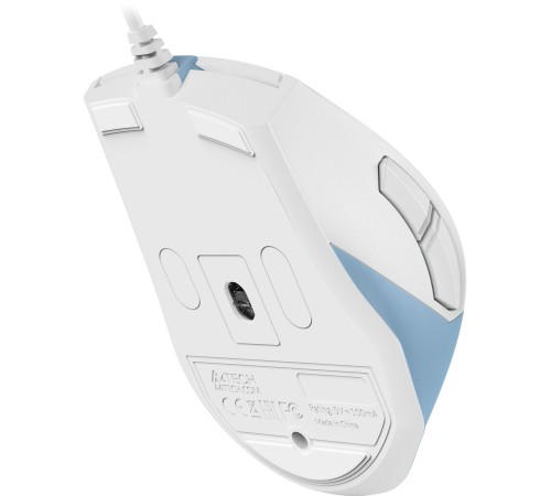 Мышь A4Tech Fstyler FM45S Air голубой/белый оптическая (2400dpi) silent USB (7but)