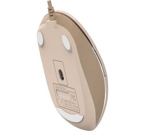 Мышь A4Tech Fstyler FM26 бежевый/коричневый оптическая (2000dpi) BT/Radio USB для ноутбука (3but)