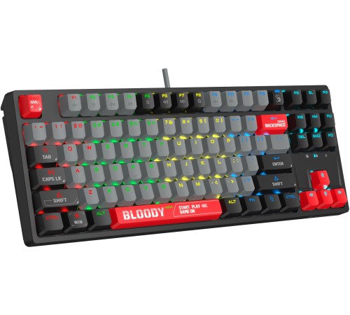 Клавиатура A4Tech Bloody S87 Energy механическая черный/красный USB for gamer LED (S87 USB ENERGY RED) Клавиатура A4Tech Bloody S87 Energy механическая черный/красный USB for gamer LED (S87 USB ENERGY RED)