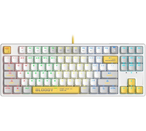 Клавиатура A4Tech Bloody S87 Energy механическая белый USB for gamer LED (S87 USB ENERGY WHITE)