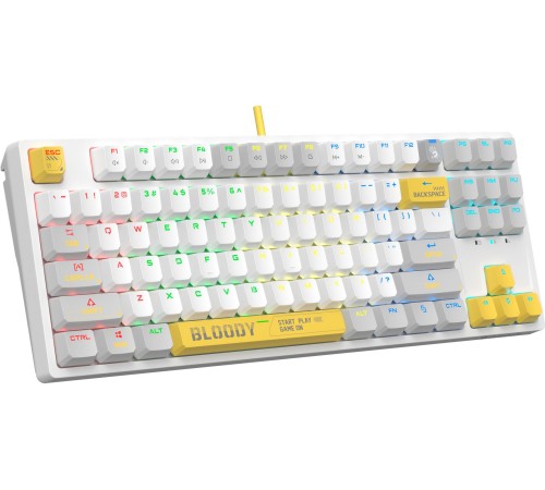 Клавиатура A4Tech Bloody S87 Energy механическая белый USB for gamer LED (S87 USB ENERGY WHITE)