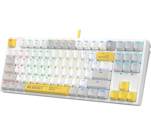 Клавиатура A4Tech Bloody S87 Energy механическая белый USB for gamer LED (S87 USB ENERGY WHITE)