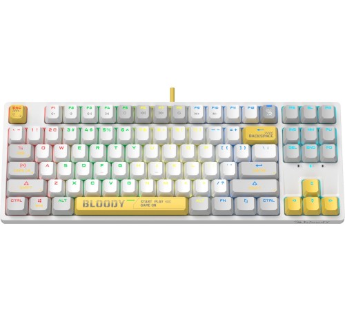 Клавиатура A4Tech Bloody S87 Energy механическая белый USB for gamer LED (S87 USB ENERGY WHITE)