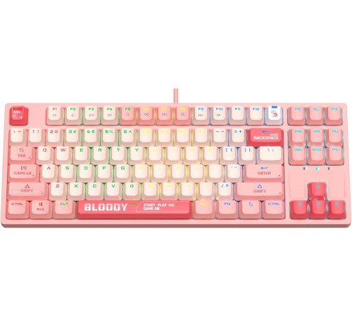 Клавиатура A4Tech Bloody S87 Energy механическая розовый USB for gamer LED (S87 USB ENERGY PINK) Клавиатура A4Tech Bloody S87 Energy механическая розовый USB for gamer LED (S87 USB ENERGY PINK)