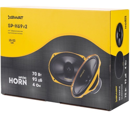 Колонки автомобильные Swat SP-H69v2 280Вт 93дБ 4Ом 15x23см (6x9дюйм) (ком.:2кол.) широкополосные однополосные Колонки автомобильные Swat SP-H69v2 280Вт 93дБ 4Ом 15x23см (6x9дюйм) (ком.:2кол.) широкополосные однополосные