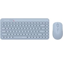 Клавиатура + мышь A4Tech Fstyler FG3200 Air клав:синий мышь:синий USB беспроводная slim Multimedia