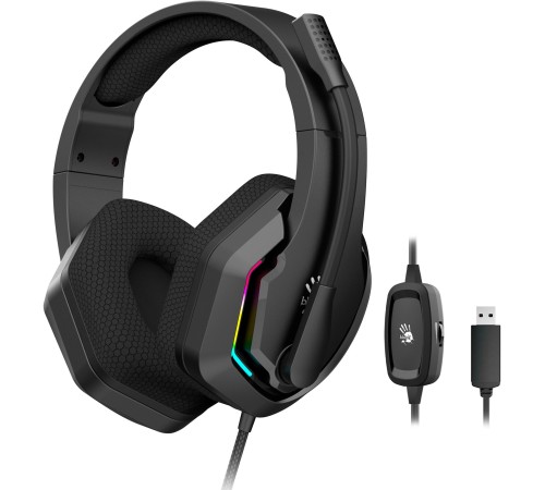 Наушники с микрофоном A4Tech Bloody G260 черный 2м мониторные USB оголовье (G260) Наушники с микрофоном A4Tech Bloody G260 черный 2м мониторные USB оголовье (G260)