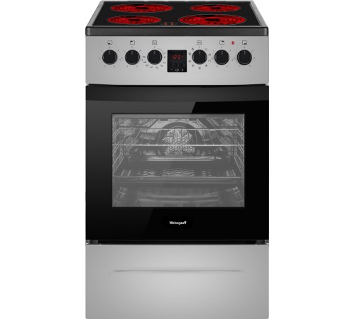 Плита Электрическая Weissgauff WES 2V16 SE серебристый стеклокерамика (без крышки)