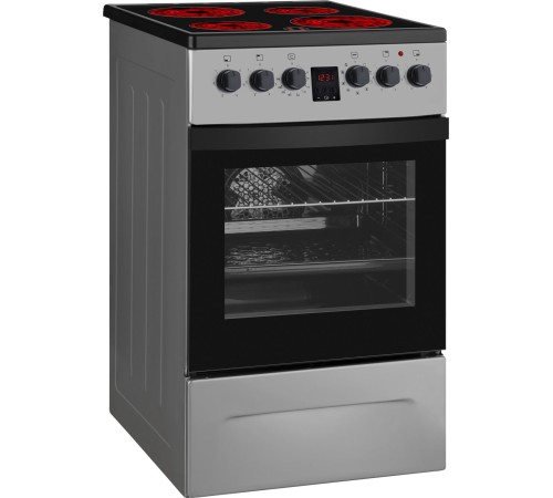 Плита Электрическая Weissgauff WES 2V16 SE серебристый стеклокерамика (без крышки)