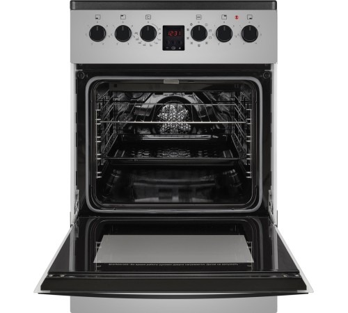 Плита Электрическая Weissgauff WES 2V16 SE серебристый стеклокерамика (без крышки)