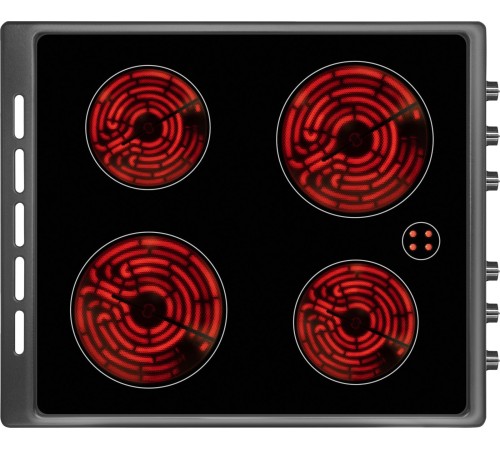 Плита Электрическая Weissgauff WES 2V16 SE серебристый стеклокерамика (без крышки)