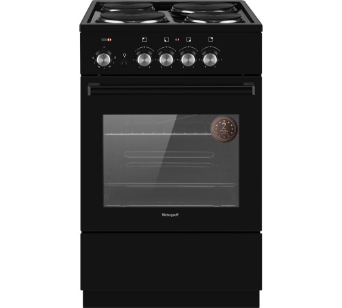 Плита Электрическая Weissgauff WES E2V00 BS черный эмаль (без крышки)