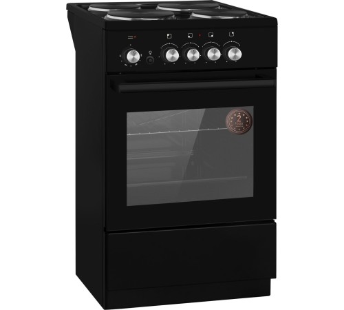 Плита Электрическая Weissgauff WES E2V00 BS черный эмаль (без крышки)