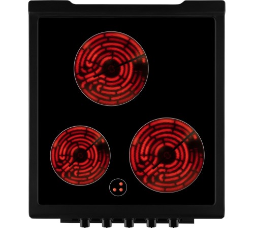 Плита Электрическая Weissgauff WES E2V05 S серебристый стеклокерамика (без крышки)