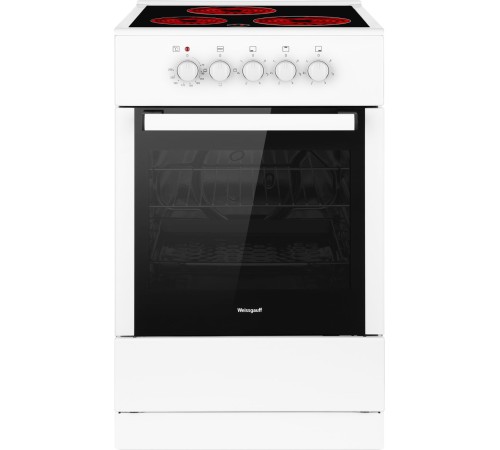Плита Электрическая Weissgauff WES E2V05 W белый стеклокерамика (без крышки)