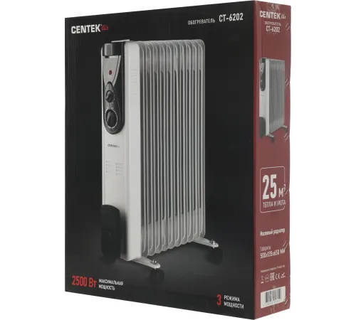 Радиатор масляный Centek CT-6202 2500Вт белый