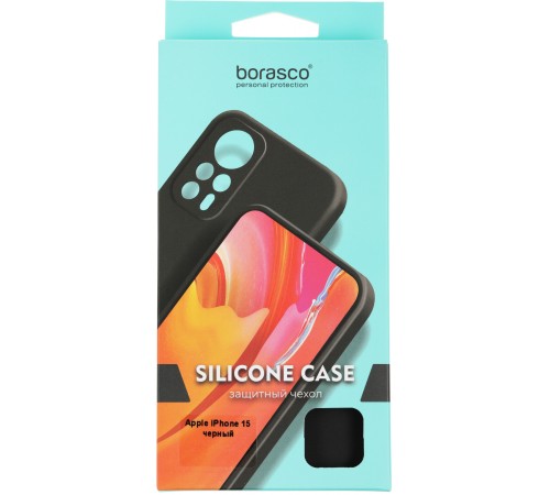 Чехол (клип-кейс) BoraSCO для Apple iPhone 15 черный (72417)