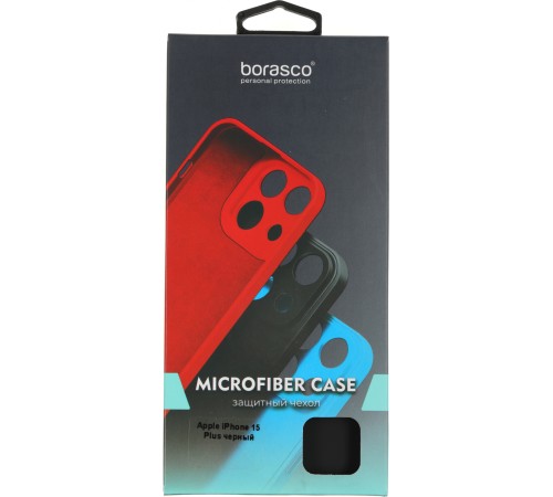 Чехол (клип-кейс) BoraSCO для Apple iPhone 15 Plus черный (72421) Чехол (клип-кейс) BoraSCO для Apple iPhone 15 Plus черный (72421)