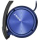 Гарнитура накладные Sony MDR-ZX310AP 1.2м голубой проводные оголовье